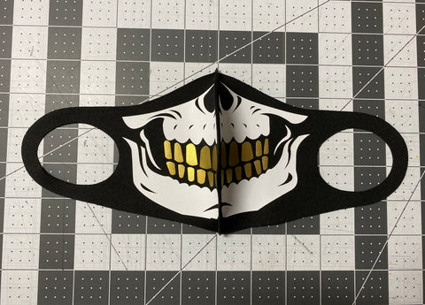 Light Weight Skull Mask (Gold Grill)