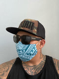 Light Blue/White Face Mask