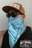 Light Blue/White Face Wrap